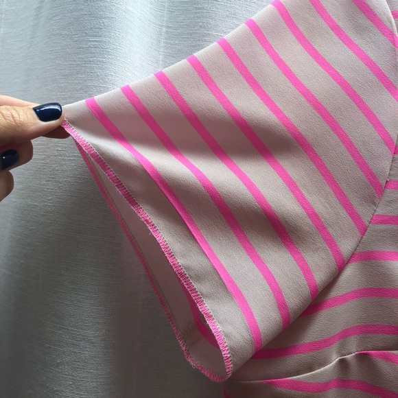 Neon pink stripe boxy blouse - Picture 4 of 4